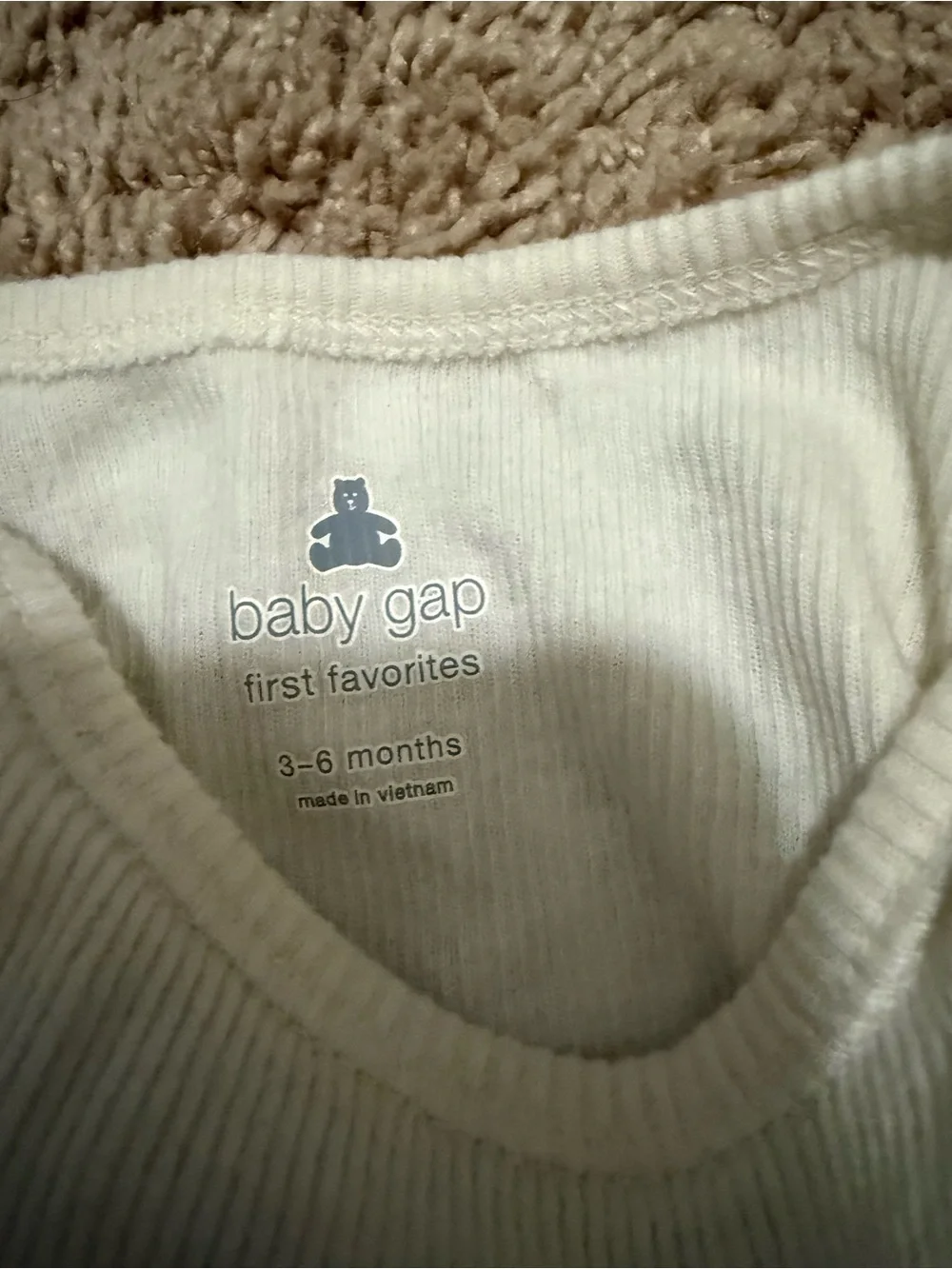 Baby Gap Cream Ribbed Ruffle One-Piece Bodysuit and Flare pants